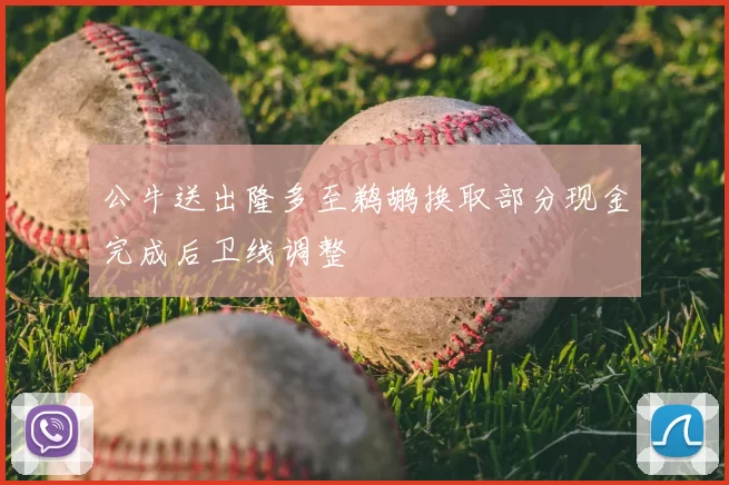 公牛送出隆多至鹈鹕换取部分现金完成后卫线调整
